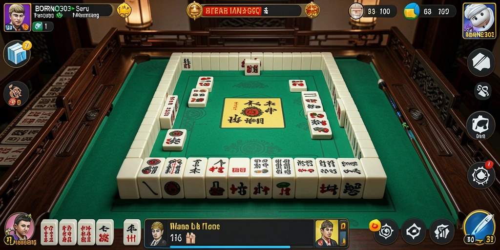 Tampilan screenshot utama BORNEO303 menunjukkan kepuasan bermain Mahjong.