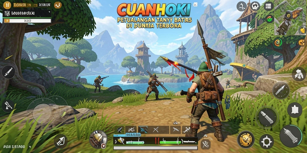 Tampilan gameplay menarik di dunia terbuka CUANHOKI.