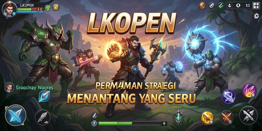 Tampilan gameplay LKOPEN yang menantang dan strategis.