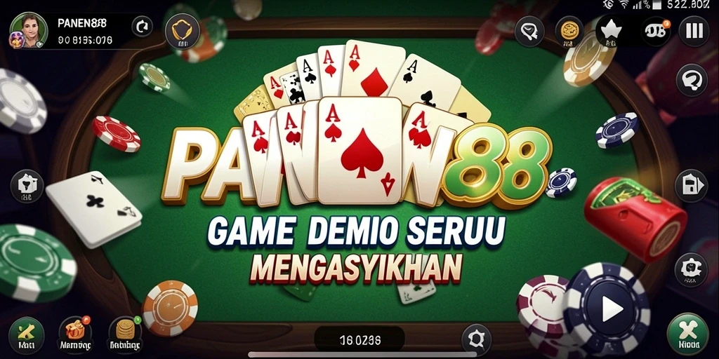 Tampilan menarik gameplay PANEN88 dengan suasana permainan Domino yang seru.