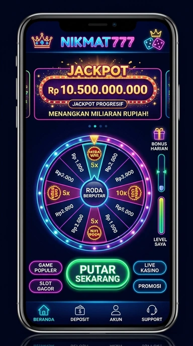 Tampilan antarmuka aplikasi nikmat777 yang ramah pengguna.
